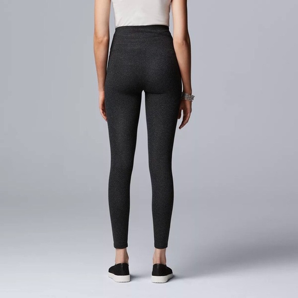 Simply Vera Vera Wang High Rise Heavyweight Leggings - Black - Picture 3 of 5